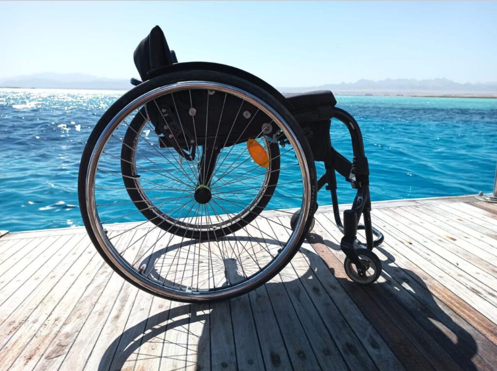 Inclusive ocean people sharing accessible travel experiences